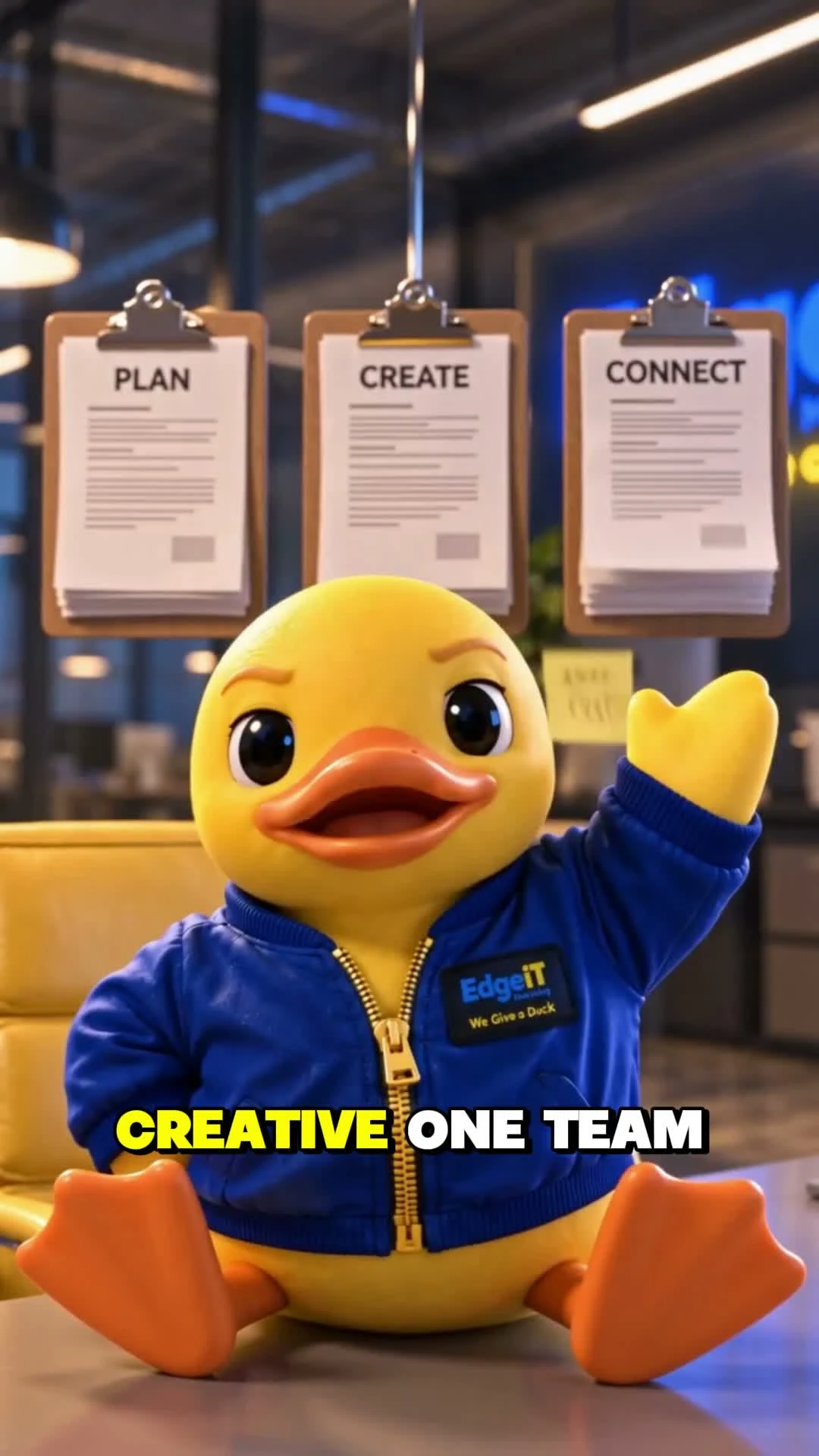 Quacker in EdgeiT’s Content Chaos creative