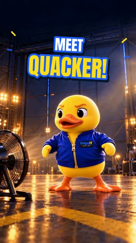 The EdgeiT spokesduck in the agency’s own mascot launch film